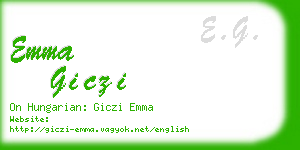 emma giczi business card